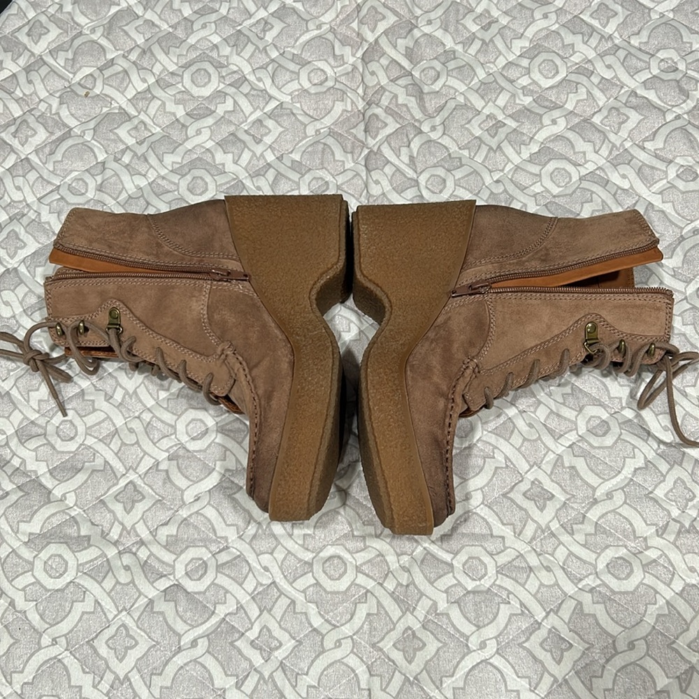Zodiac- Platform Lace-up Suede Boots - Picture 3 of 10